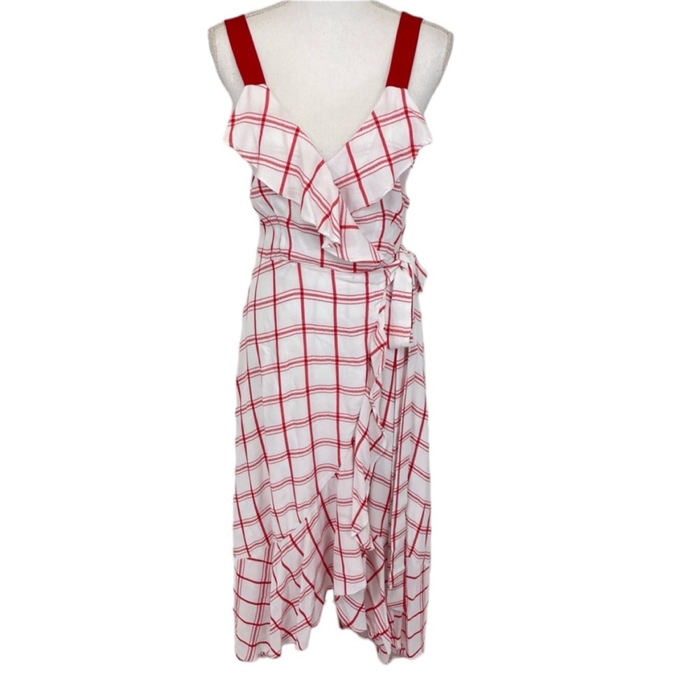 Anthro Hutch Maxi Wrap Dress with Wide Ruffle Medium